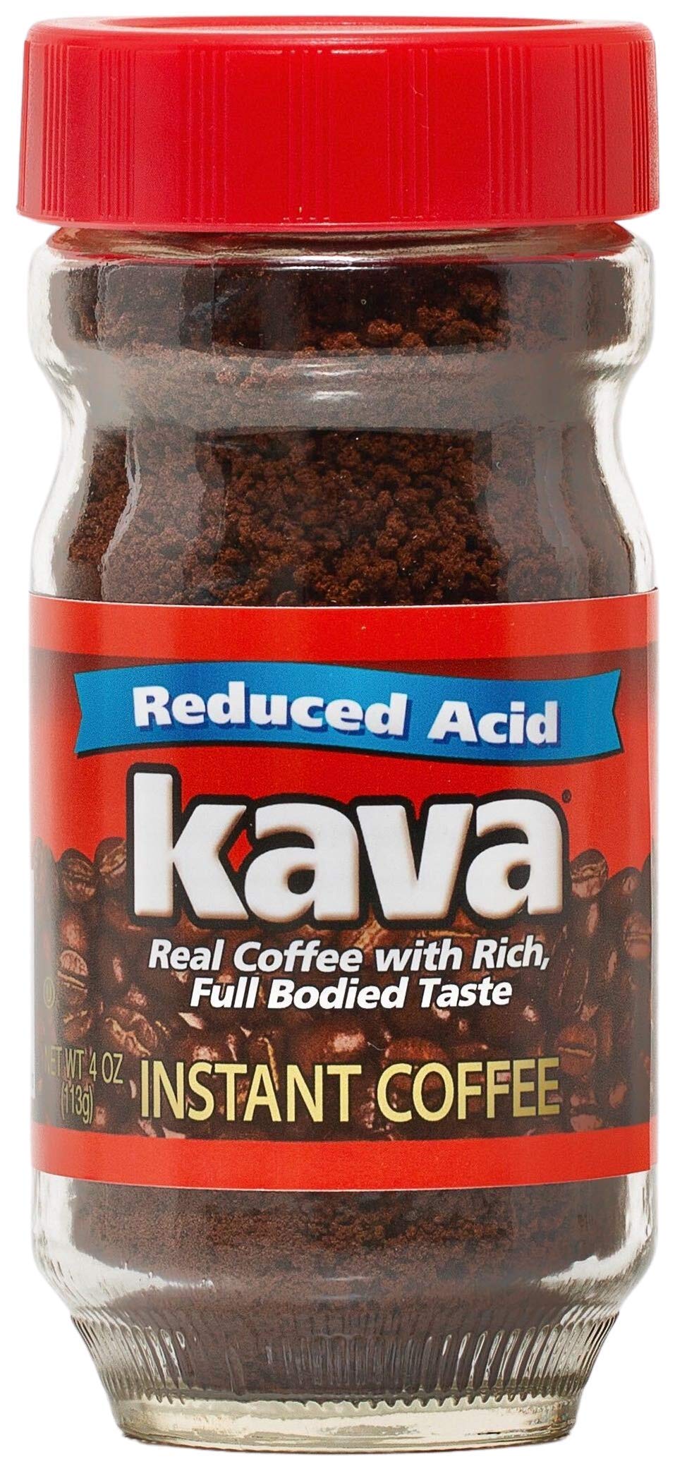 Kava Acid Reduced Instant Coffee in Glass Jar, 4 Ounce (Pack of 1)