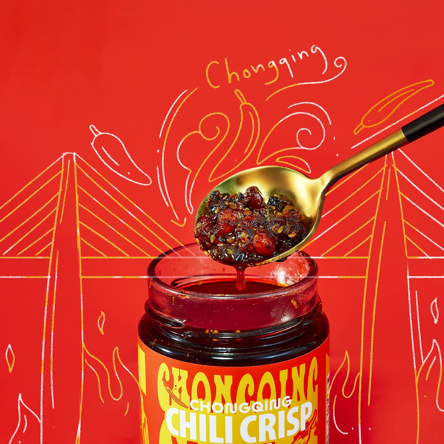 Hotpot Queen Chongqing Chili Crisp | Authentic & Flavorful Premium Sichuan Chili Sauce | Extra Spicy, Tingly, Hot Mala Sauce For A Sensational Savory