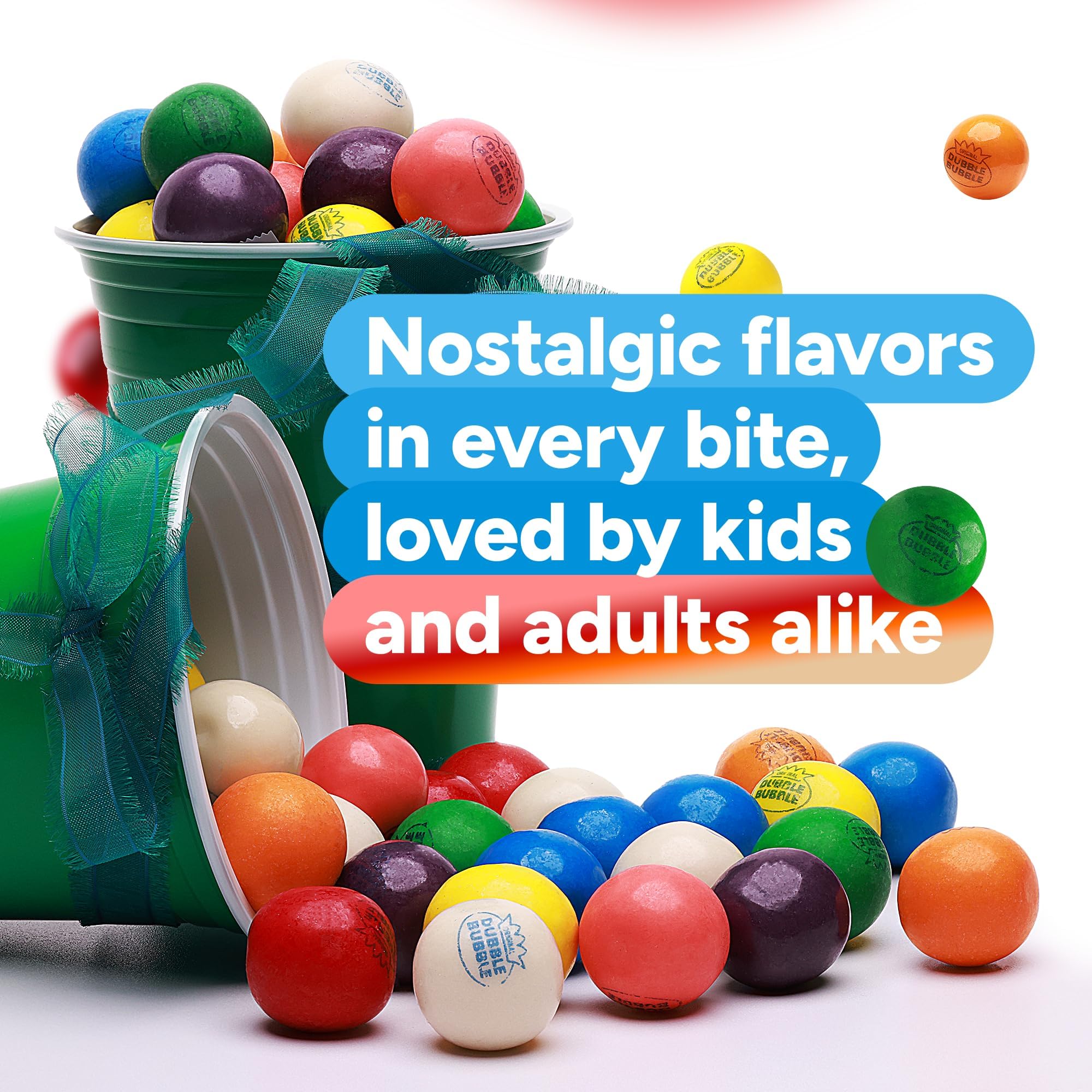 Gumballs for Gumball Machine - Mixed Fruit Flavored Chewing Gum 18LB Bulk pack - 0.76” Gumballs - Nostalgic Bubble Gum for Party Favors, Easter