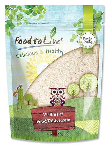 Food to Live Thai Hom Mali Jasmine White Rice, 1 Pound Naturally Fragrant Long-Grain Rice, Flavorful, Raw, Vegan, Bulk. Slightly Sticky Texture. Great for Asian, Indian, and Middle Eastern Cuisines