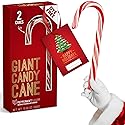Giant Candy Cane Sticks 2 Pack Gift box - 10 Inch Individually Wrapped Dye-Free Christmas Candy Peppermint Flavor For Stocking Fillers, Holiday Party