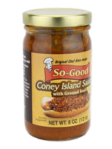 So-Good Coney Island Sauce with Ground Beef 8 oz Jar