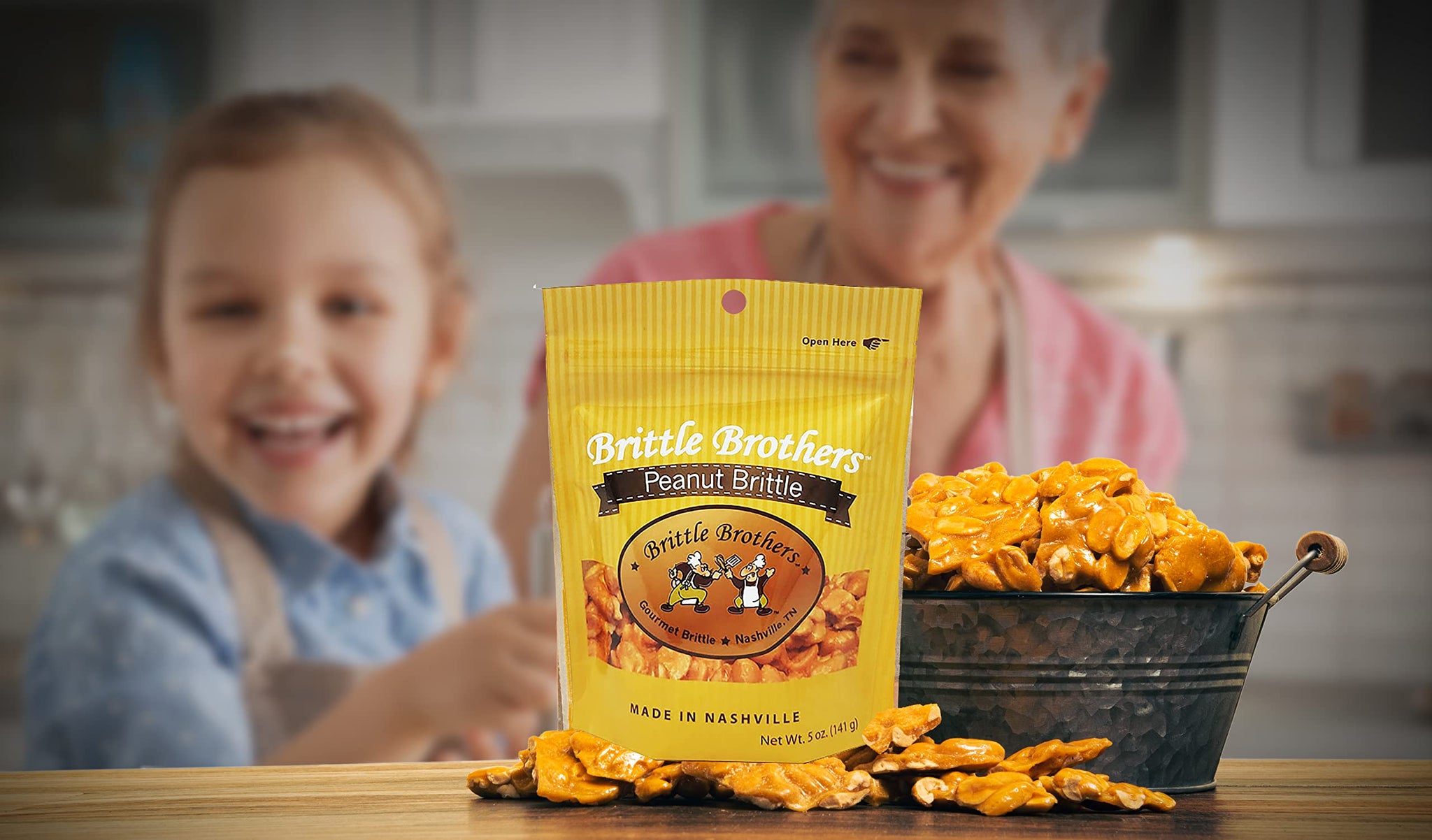 Brittle Brothers Peanut Brittle, 5 Ounce