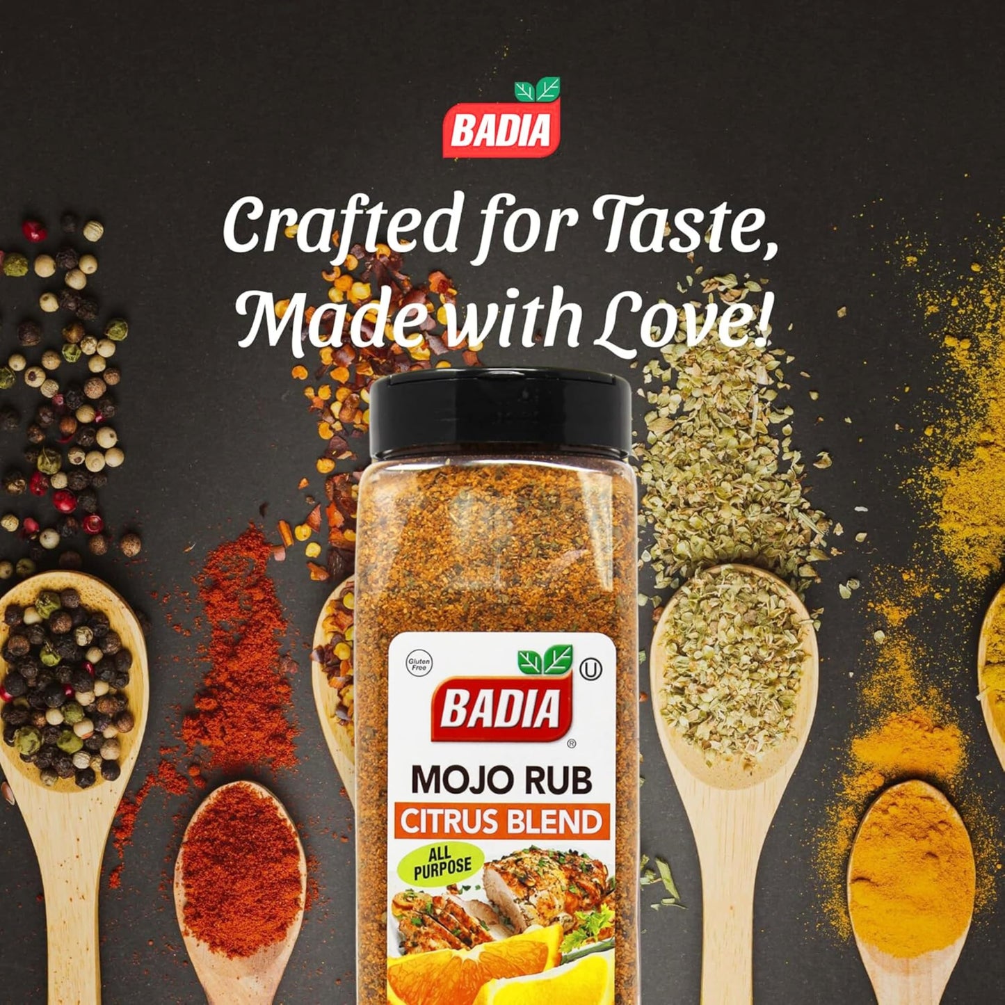 Badia Mojo Rub Citrus Blend, 24 oz - Zesty Citrus All-Purpose Grill Rub, Lemon Lime Spices