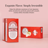 Bokksu White Strawberry Candy Bites - 3-Pack Freeze-Dried Strawberry Candies Infused with White Chocolate, Crunchy, Melt in Your Mouth, Bite-Sized