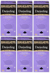 Bigelow Darjeeling Blend Tea 28-Count Boxes (Pack of 6) Full Caffeine Premium Black Tea Bold and Antioxidant-Rich Full Caffeine Black Tea in