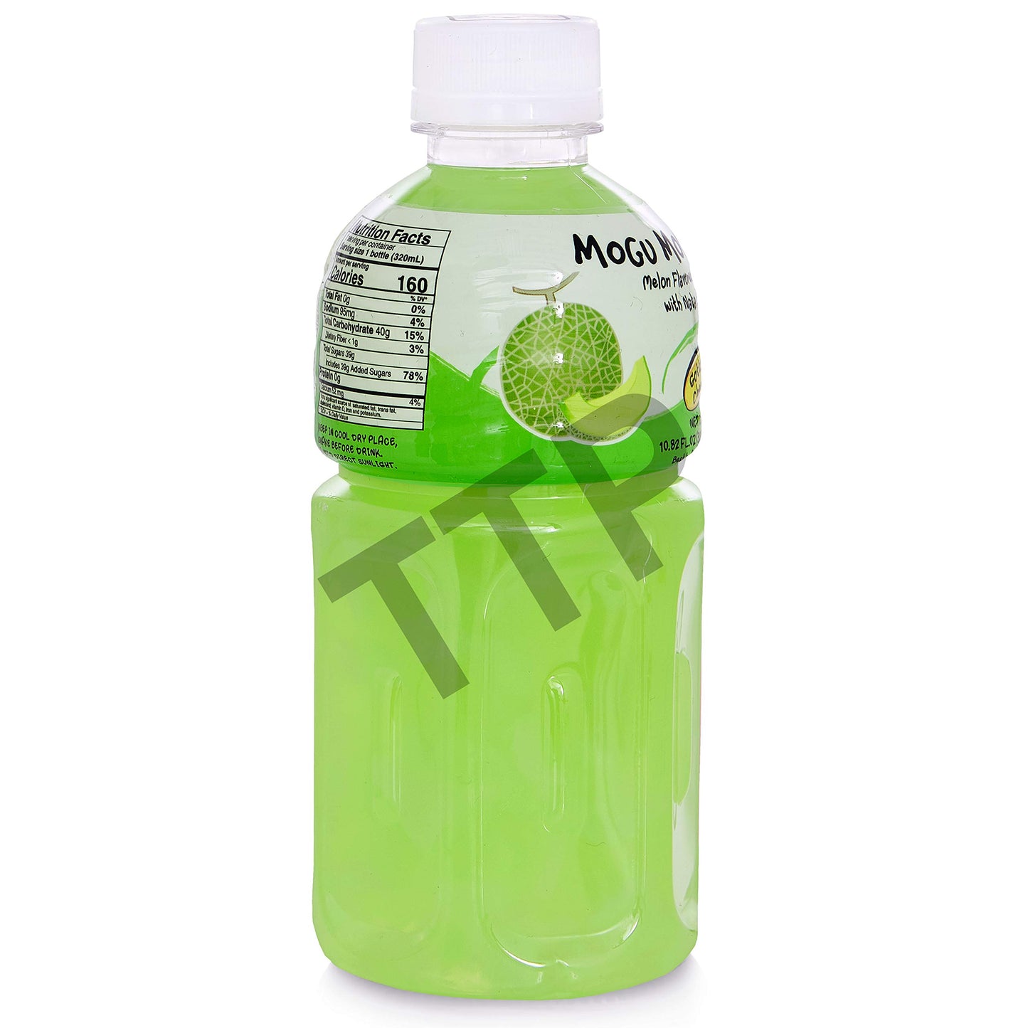 Mogu Mogu Fruit Juice with Nata De Coco, 10.82 oz (Pack of 24) (Melon)