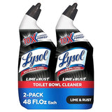 Lysol Lime & Rust Remover Toilet Bowl Cleaner, 48oz (2X24oz), 10X Cleaning Power