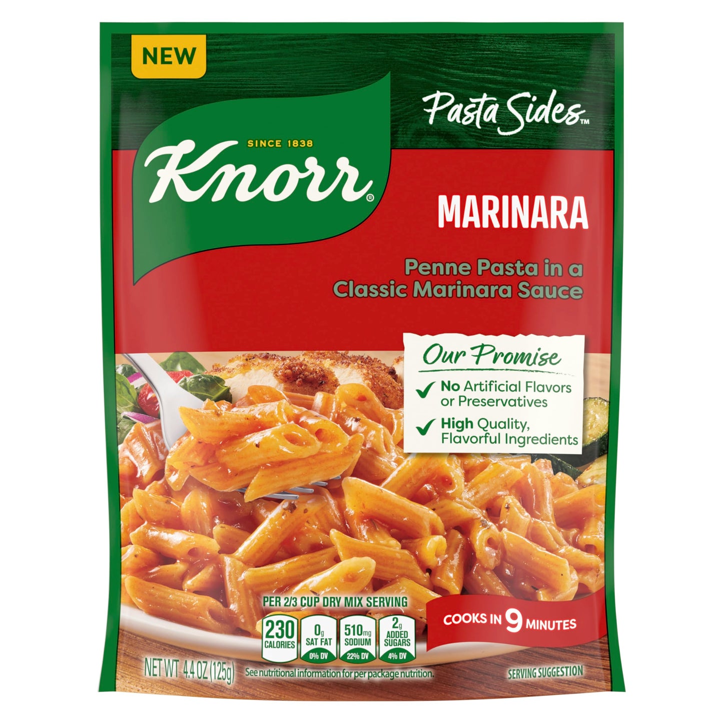 Knorr Pasta Sides Marinara Pasta for a Delicious + Quick Side Dish, 4.4 oz