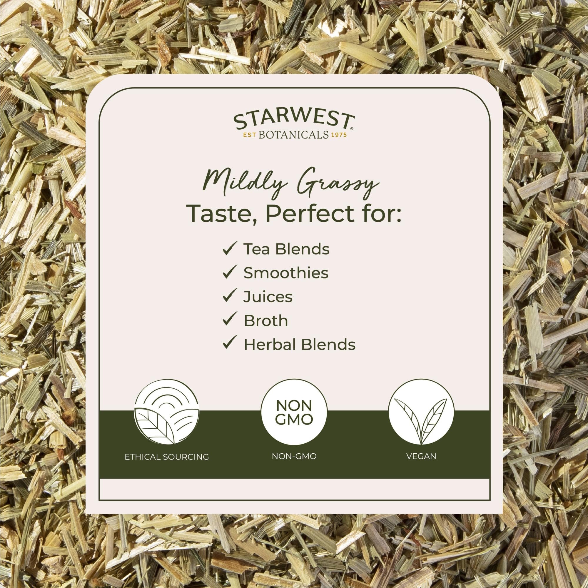 Starwest Botanicals Oatstraw Loose Leaf Organic - Dried Herb for Tea & Cooking, Cut & Sifted, Certified Kosher, Non-GMO - Bulk 1 lb Bag