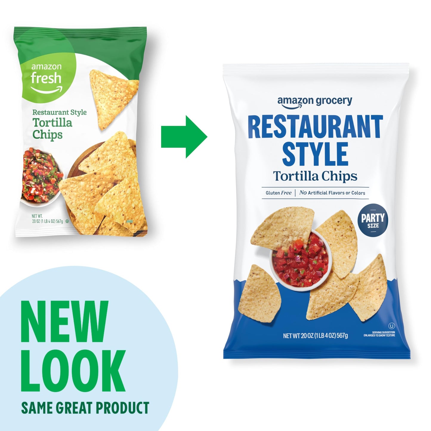 Amazon Grocery, Restaurant Style Tortilla Chips, 20 Oz