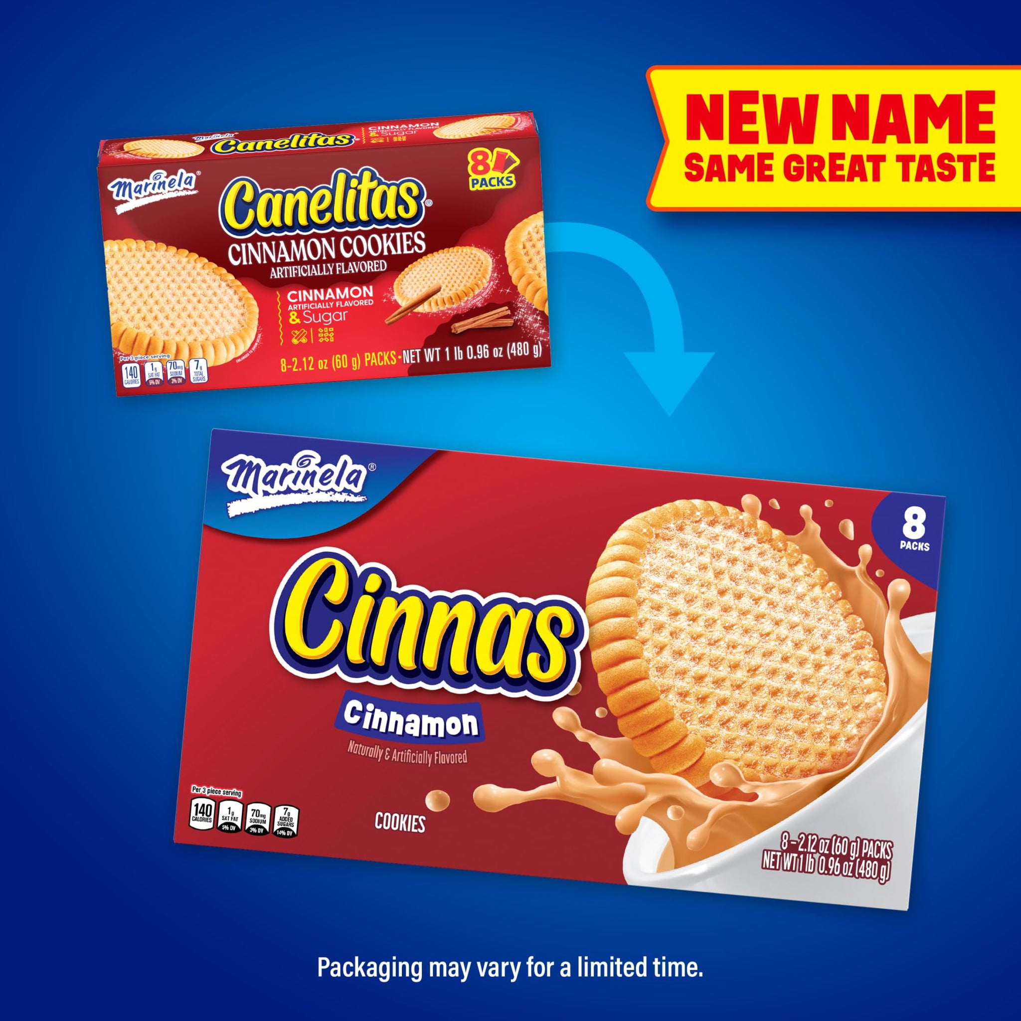 Marinela Canelitas Cinnamon Cookies | 1 pack (8 count)