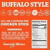 Field Trip Hormone Free Spicy Buffalo Chicken Jerky Snack Sticks, 0 Sugar, Keto, Paleo, Gluten Free, Allergy Friendly Snack, High Protein, 50 Calorie