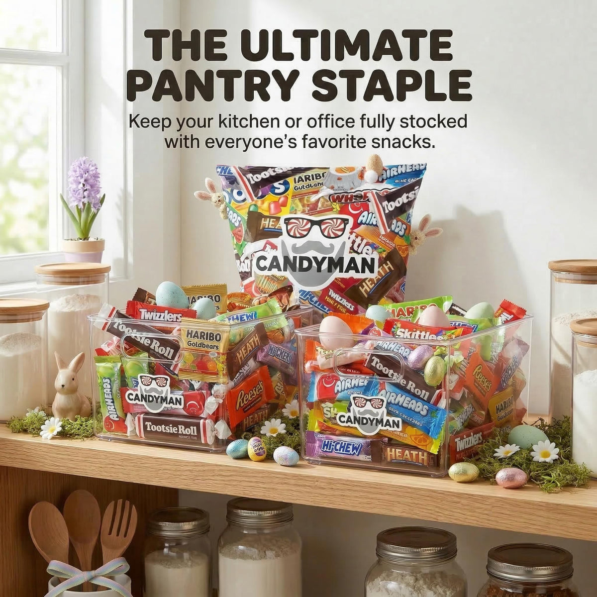 Candyman 15-Pound Bulk Chocolate Candy Variety Pack, Individually Wrapped