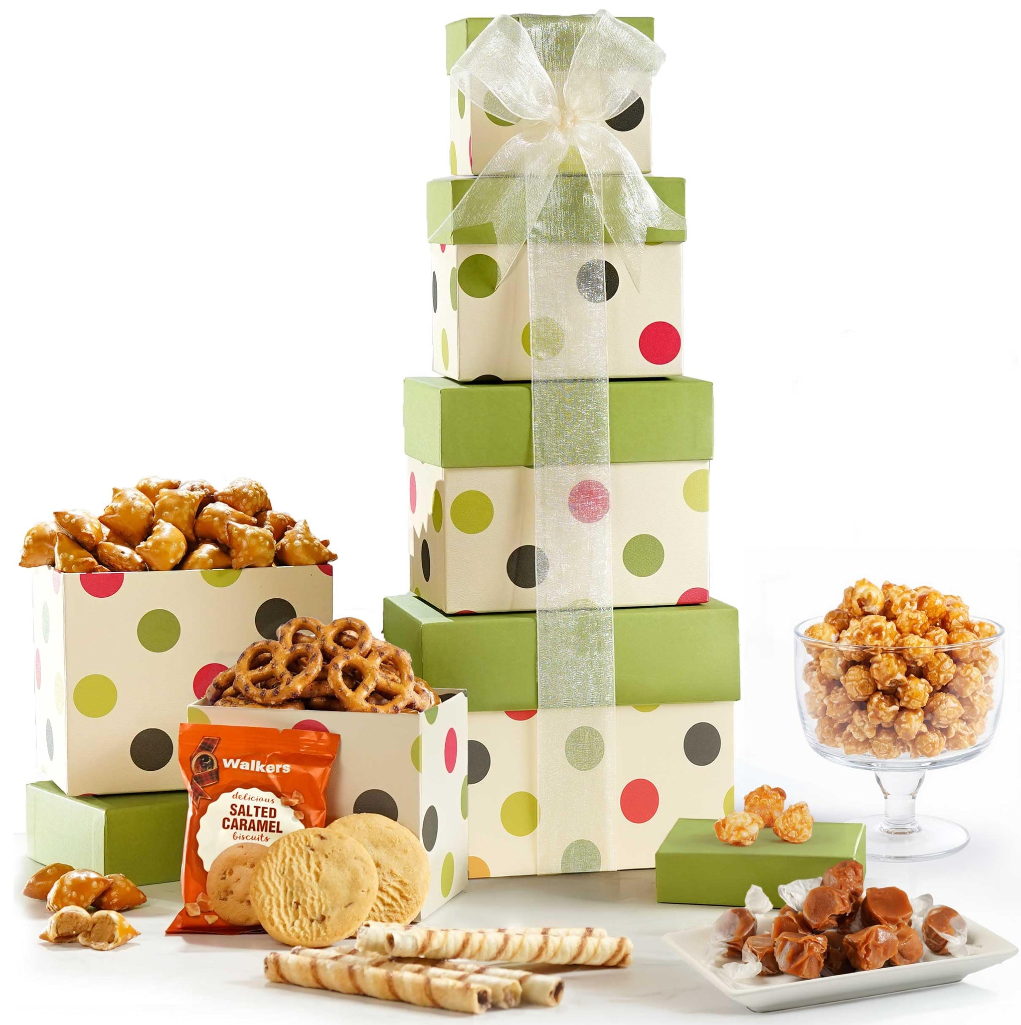 Broadway Basketeers gift basket with Sweet & Savory Treats, Thank You Gift for Memorial Day, Mom, Birthdays, Holidays & Celebrations, Kosher