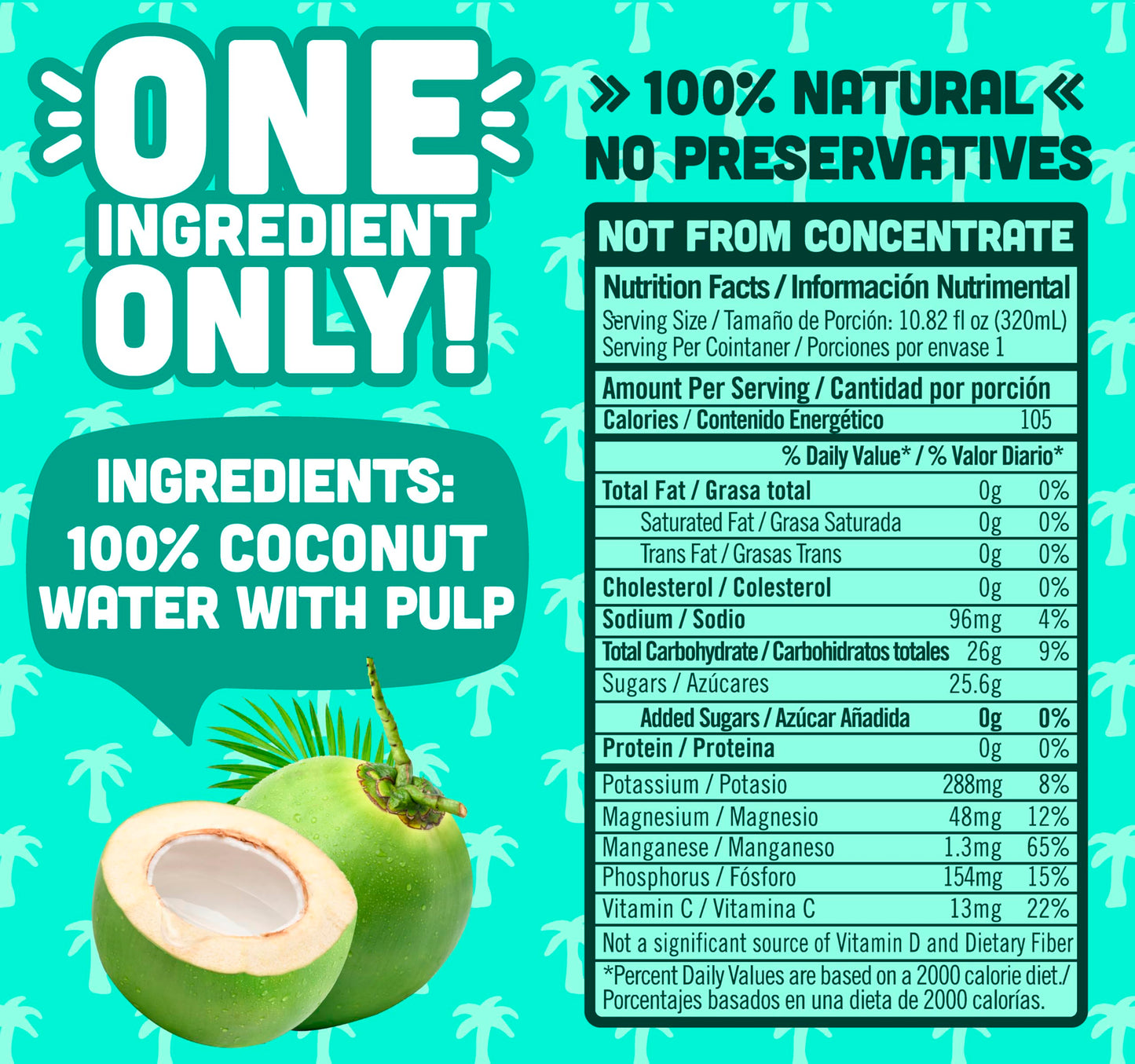 NILO 100% Pure Coconut Water | NO Sugar added | GMO FREE | NOT from Concentrate | 10.8 oz (Pack of 12)