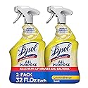 Lysol All Purpose Cleaner Spray, Multi-Purpose Disinfecting Spray, Kitchen & Bathroom Cleaner, Lemon Breeze Scent, 32 Fl Oz (Pack of 2)