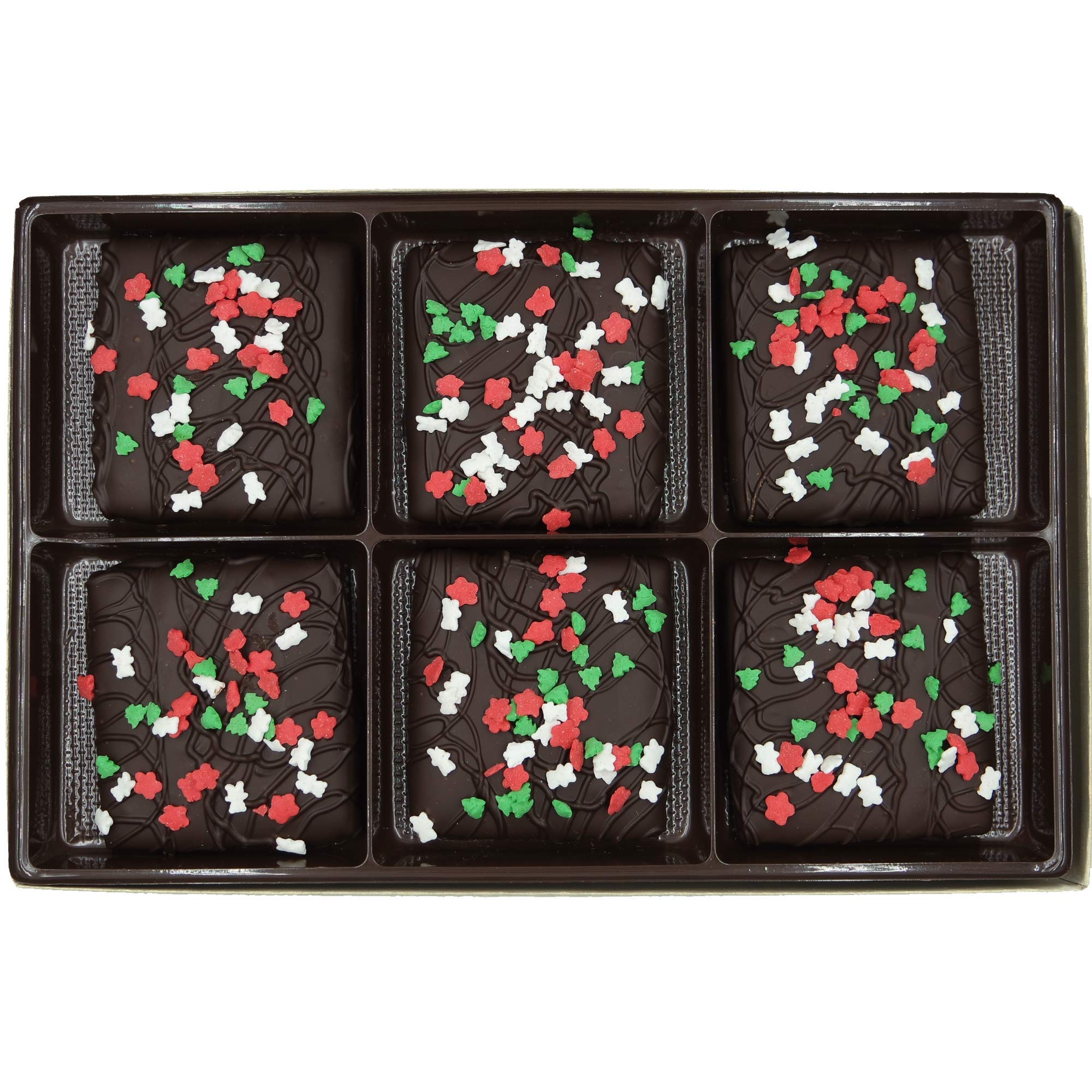 Philadelphia Candies Christmas Happy Holidays Gift, Dark Chocolate Covered Graham Crackers, 6 Ounce
