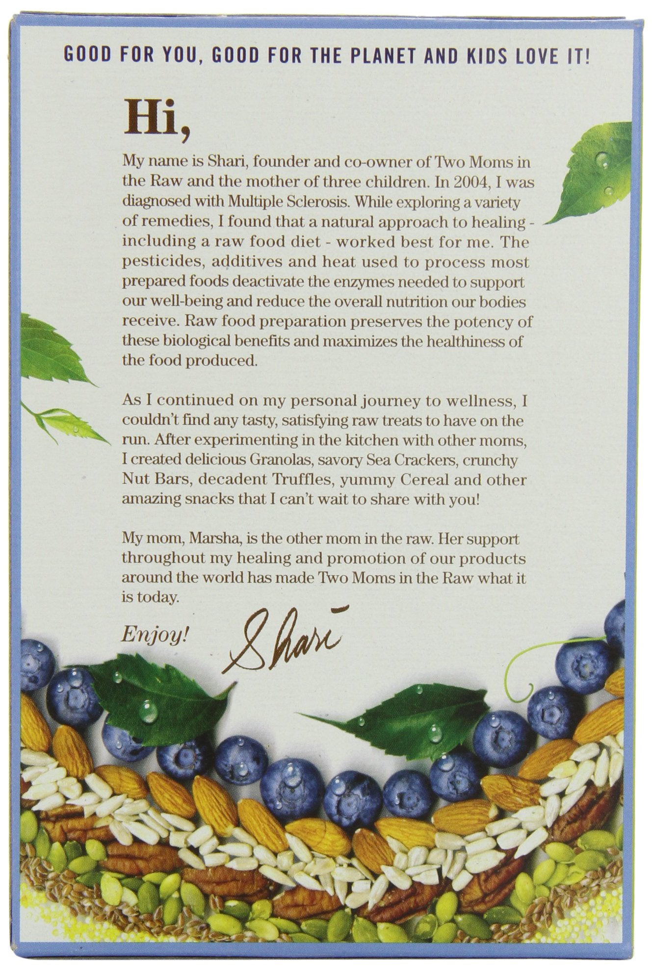 Two Moms Organic Granola Bars, Blueberry, 8 Ounce