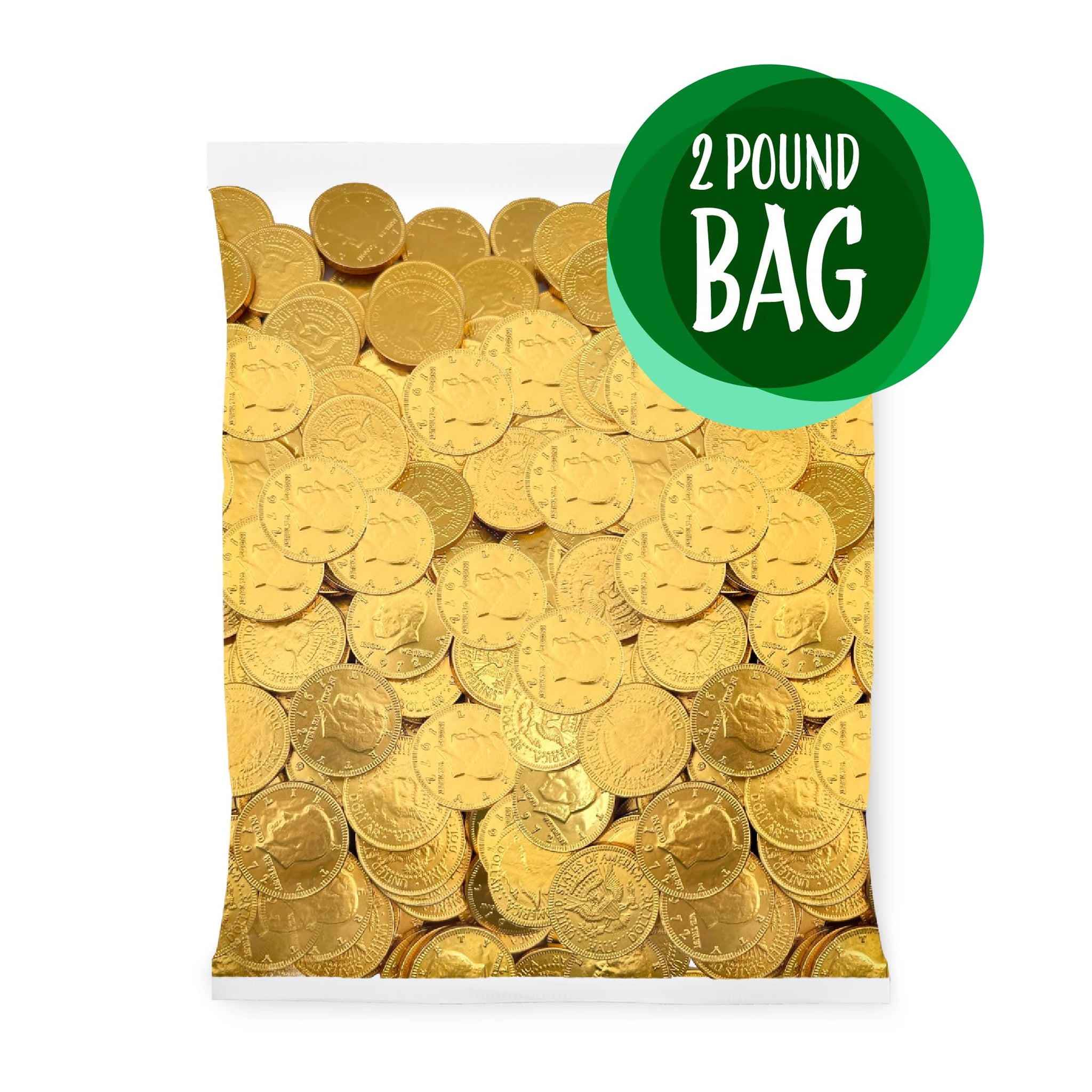 Chocolate Coins | 2 Pound Bag | Gold Coins Chocolate | Individually Wrapped Pirate Coin Candy | Bulk Gold Candy for Goodie Bags, Parties & Holiday