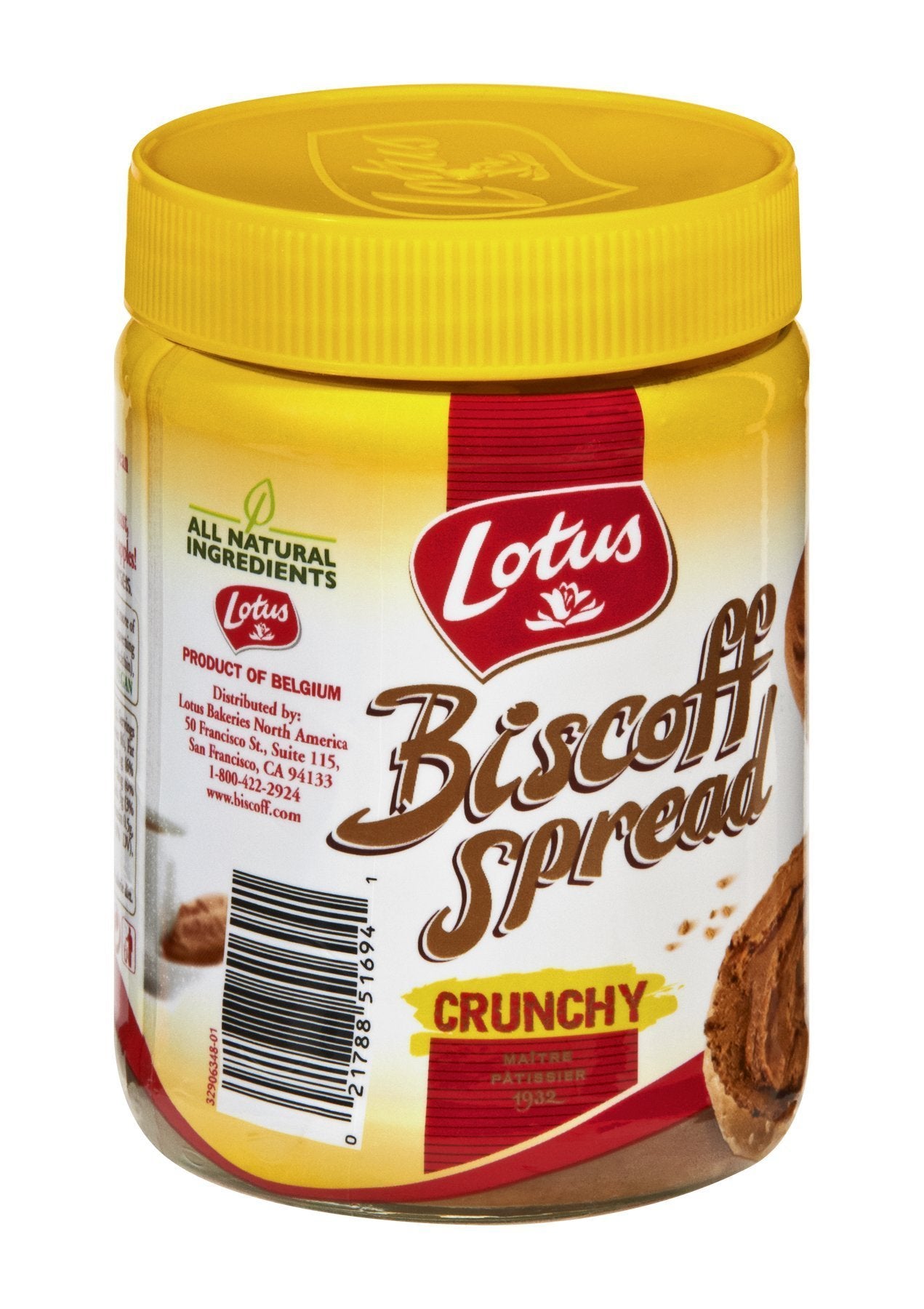 Lotus Biscoff - Cookie Butter Spread - Crunchy - 13.4 Ounce (Pack of 1) - non GMO + Vegan