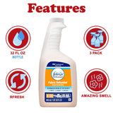 Febreze Professional Fabric Refresher Spray, 3 Pack, Deep Penetrating, Eliminates Odors with Light Fresh Scent, for All Fabrics, Upholstery, Bedding