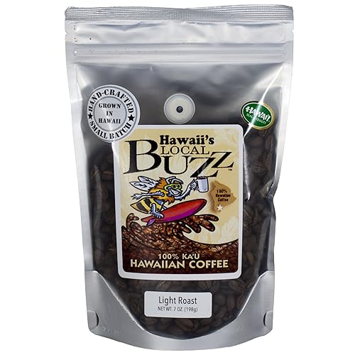 Hawaii's Local Buzz Whole Bean Coffee, Light Roast, 7 Ounce