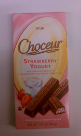 Choceur Milk Chocolate Bars with Strawberry and Yogurt (pack of 6)