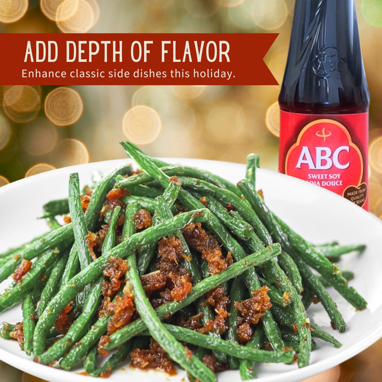 ABC Sweet Soy, Black Dark Marinade, 20.3 Oz, Savory Sauce, Dip, Stir-fry, Glaze, Vegan, No MSG, Plant-based, Halal, Umami Flavor, Indonesian Kecap