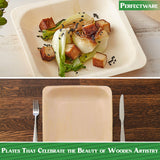 Perfectware Earth Friendly All Natural Premium Quality 100% Compostable & Biodegradable 5 Inch Birch Wood Disposable Plates. Great for Parties