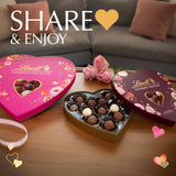 Lindt Valentine's Gourmet Truffles Assorted Chocolate Candy Heart, 10.6 oz.