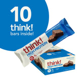 think! Protein Bars, High Protein Snacks, Gluten Free, Sugar Free Energy Bar with Whey Protein Isolate, Brownie Crunch, Nutrition Bars without