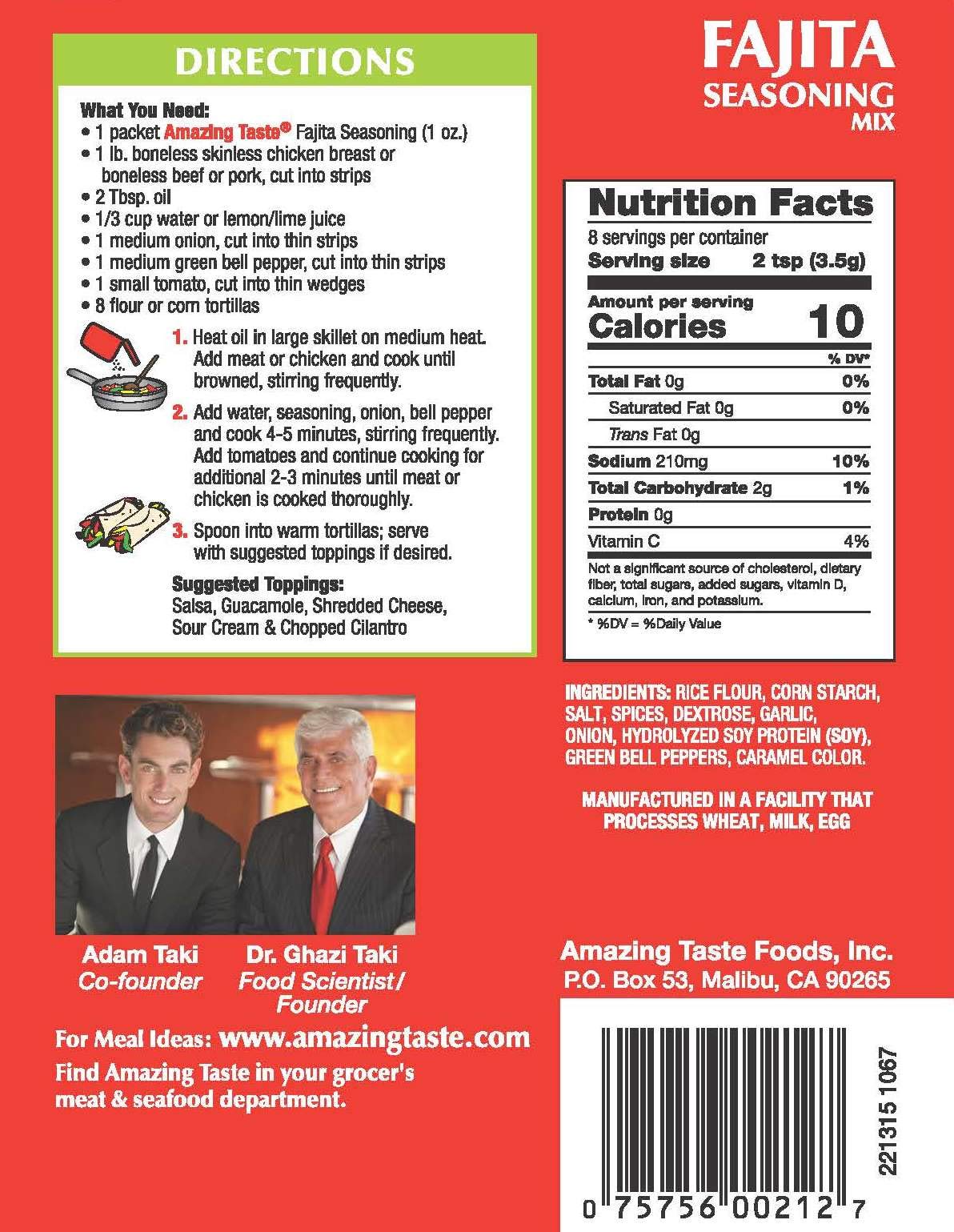 Amazing Taste Fajita Seasoning Bundle (10 Packets- 1 oz ea.)