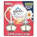 Glade PlugIns Refills Air Freshener, Scented and Essential Oils for Home and Bathroom, Joyful Citrus & Daisies, 1.34 Fl Oz, 2 Count
