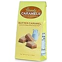 J Morgan Confections Heavenly Caramels, Butter Flavor (4.7 oz bag, 4-Pack); Gourmet, Artisan Soft and Chewy Butter Caramel Candies, Creamy and Smooth
