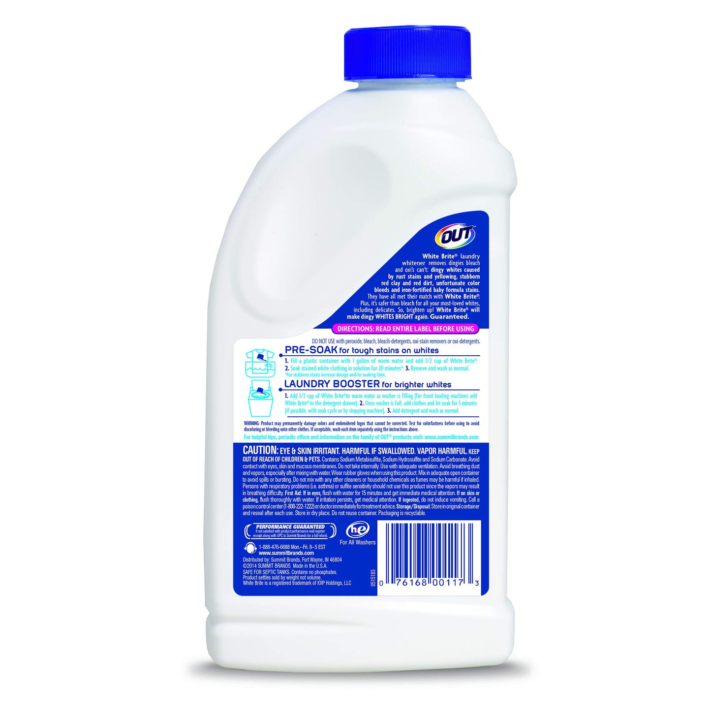 OUT White Brite Laundry Whitener and Multipurpose Rust Stain Remover Powder