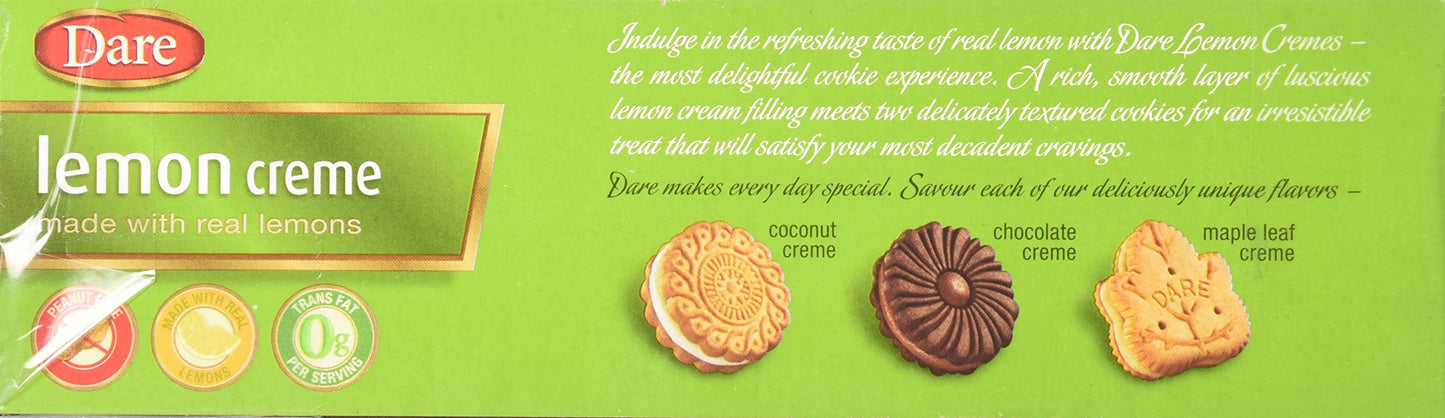 Dare Cookies, Lemon Creme, 12.3 Ounce