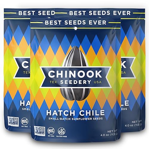 Chinook Seedery Roasted Sunflower Seeds - Jumbo Seeds Keto Snacks - Best For Snack Packs - Gluten Free, Non GMO Snack Food Gifts - 4 Ounce (Pack of 3)