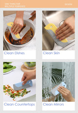 3 Pack Small Squeegees, Mini Squeegee for Windows, Mirrors, Bathroom Glass Shower Mirrors and Counter, Kitchen Countertops and Sink. Dish Scraper