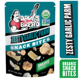 Dave's Killer Bread Zesty Garlic Parm Organic Snack Bites, Garlic Parmesan Snacks, 7.2 oz