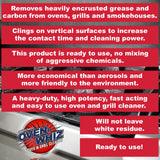 1 Gallon (128 Oz.) Oven-Whiz Oven & Grill Cleaner by FryOilSaver Co., Removes Tough Stains, Carbon, Grease & Food Burnt for BBQ Grills, Ovens, Grates