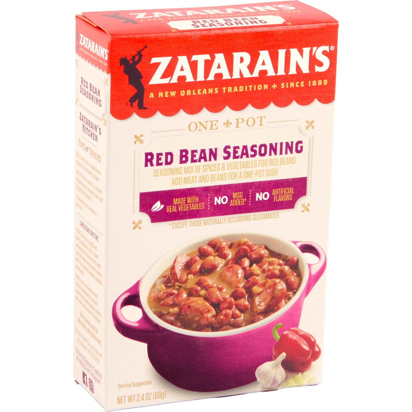 Zatarain's Red Bean Seasoning, 2.4 oz