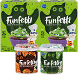 Funfetti Halloween Bundle, 2 Chocolate Cake Mixes, 1 of each Green and Orange Vanilla Frosting