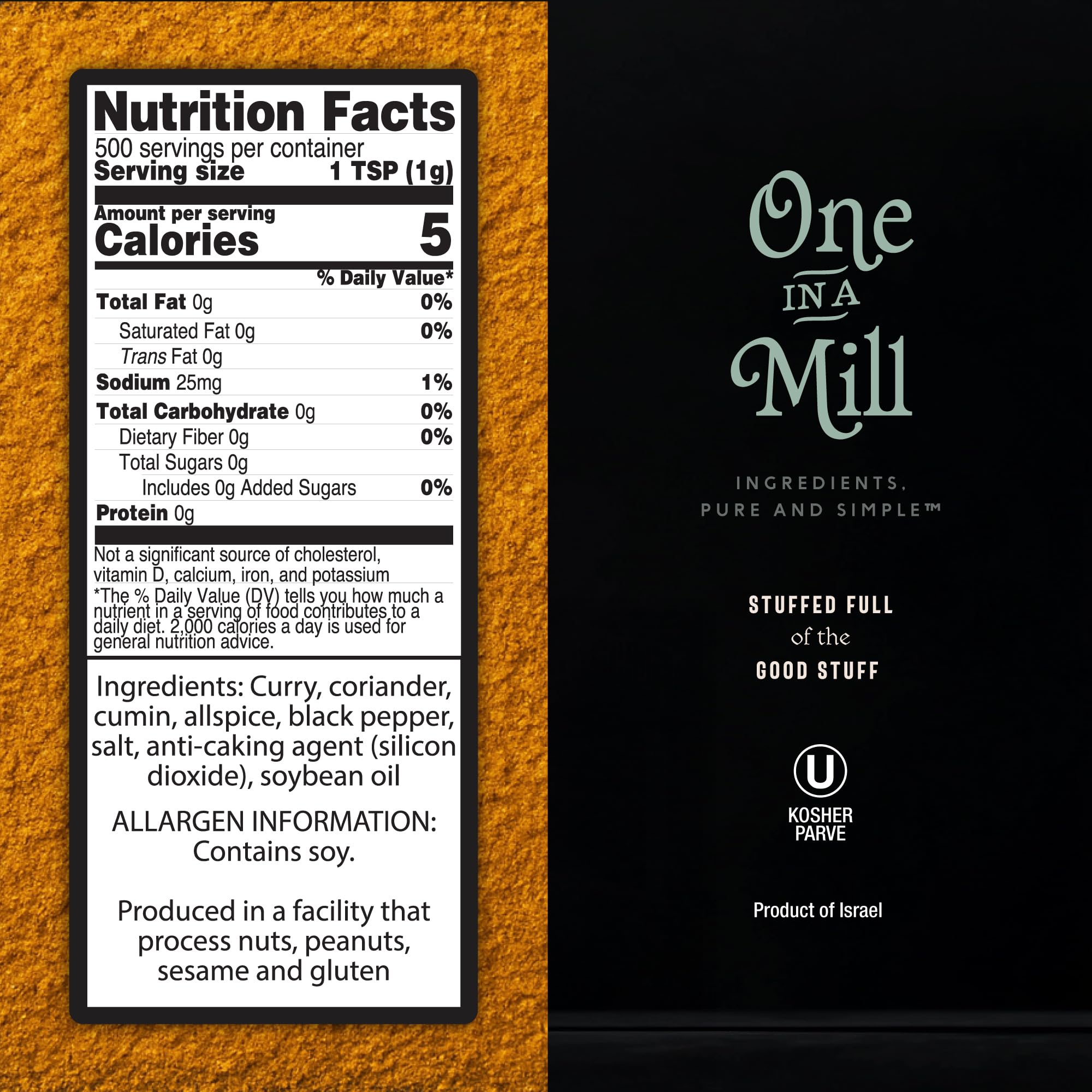 ONE IN A MILL Premium Shawarma Seasoning Blend | Authentic Middle Eastern Spice Mix | Hand-Selected Spices & Freshness | All-Natural