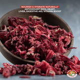 Angel Brand Dried Sorrel Hibiscus Flowers 4.5 oz Pouch Pack of 2 - Discover Rich Flavor & Aroma of Healthful Delights with Hibiscus Tea Loose Leaf