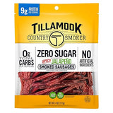 Tillamook Country Smoker Smoked Sausage, Zero Sugar, Spicy Jalapeño, 4 Ounce (1 Pack) Real Hardwood Smoked Sausages, Low Carb, High Protein, Ready