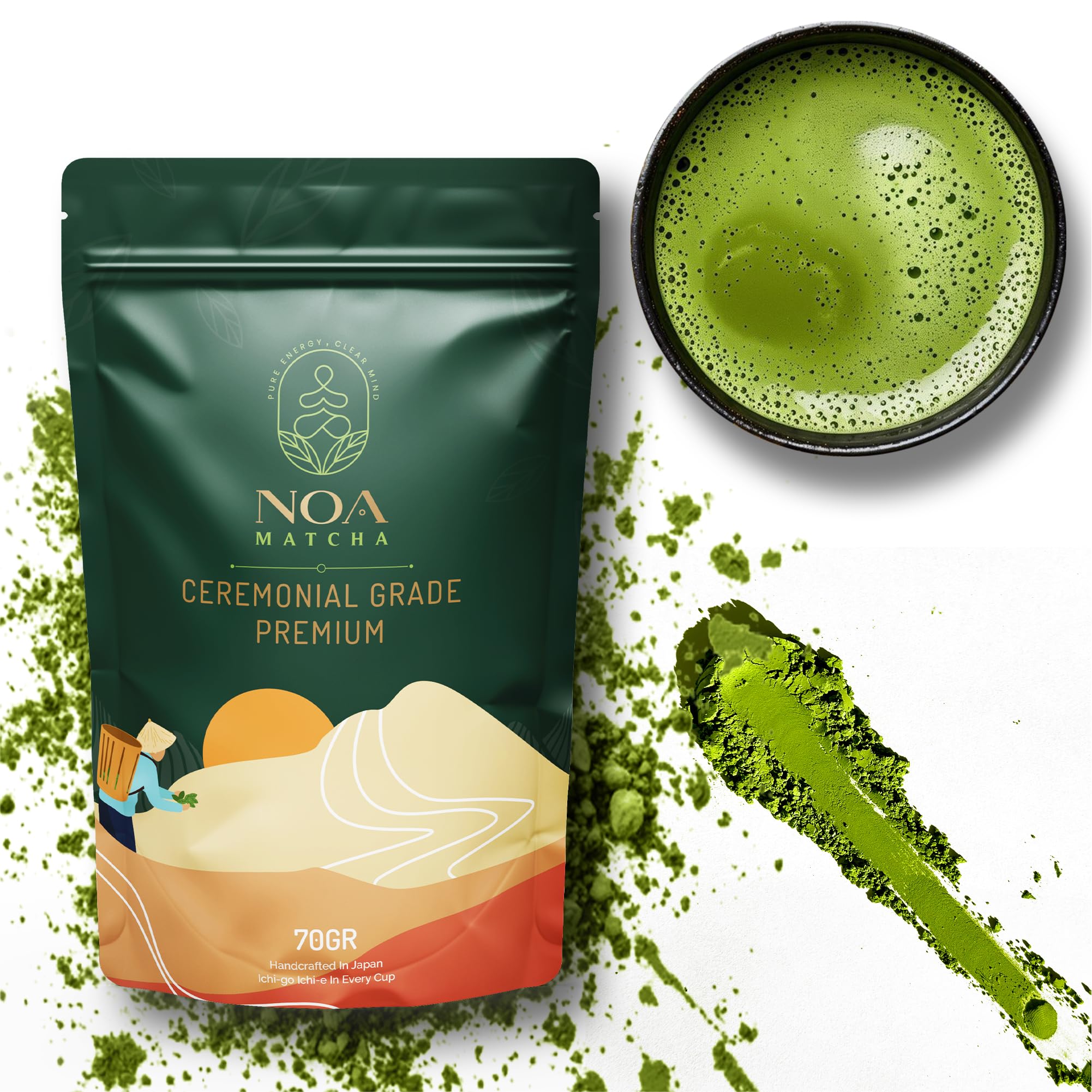 NOA MATCHA JAPAN CEREMONIAL GRADE 70 GR PREMIUM FIRST HARVEST