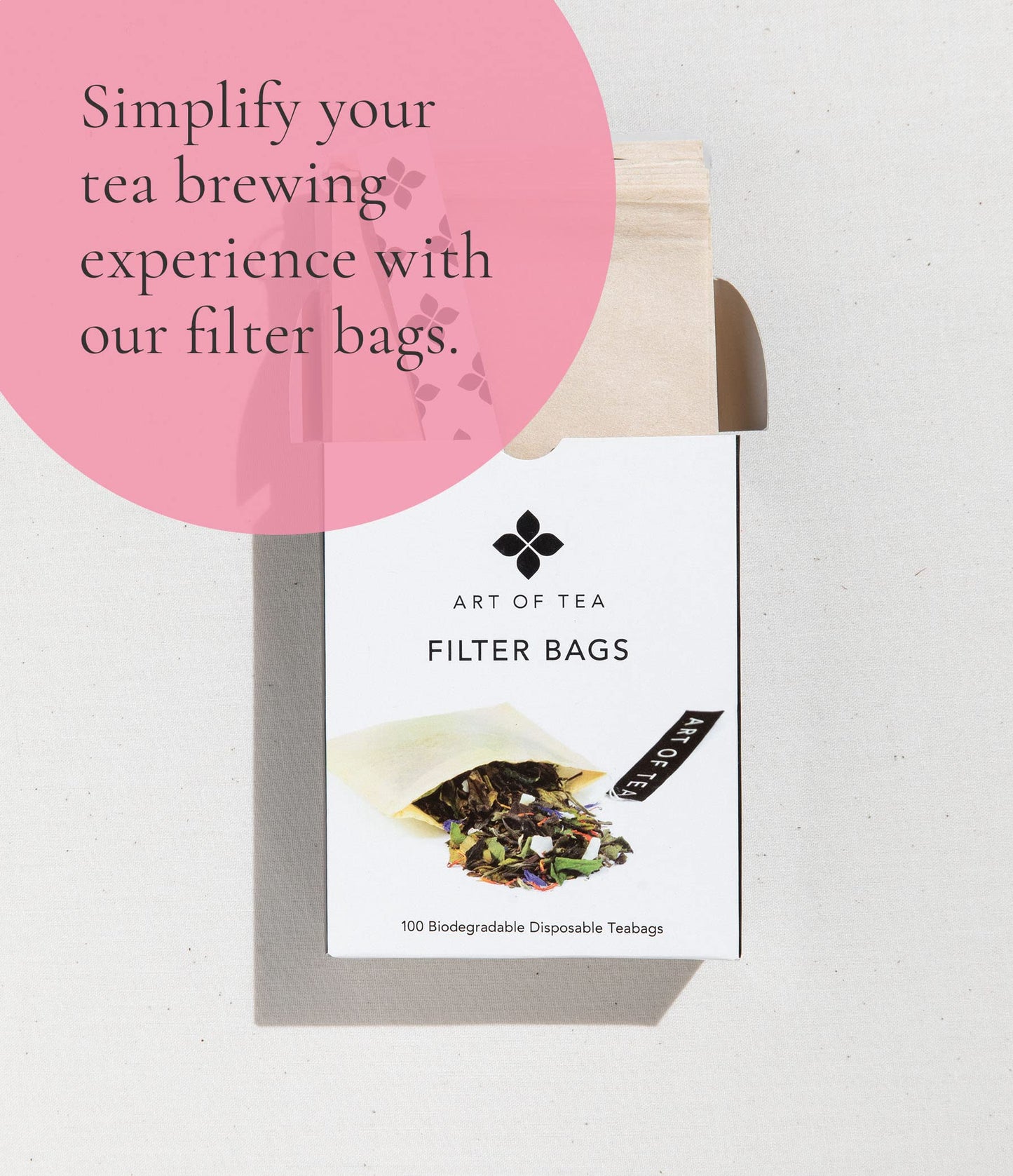 Art of Tea | Organic English Breakfast Tea | 50 Pyramid Tea Bag Sachet Bulk Box