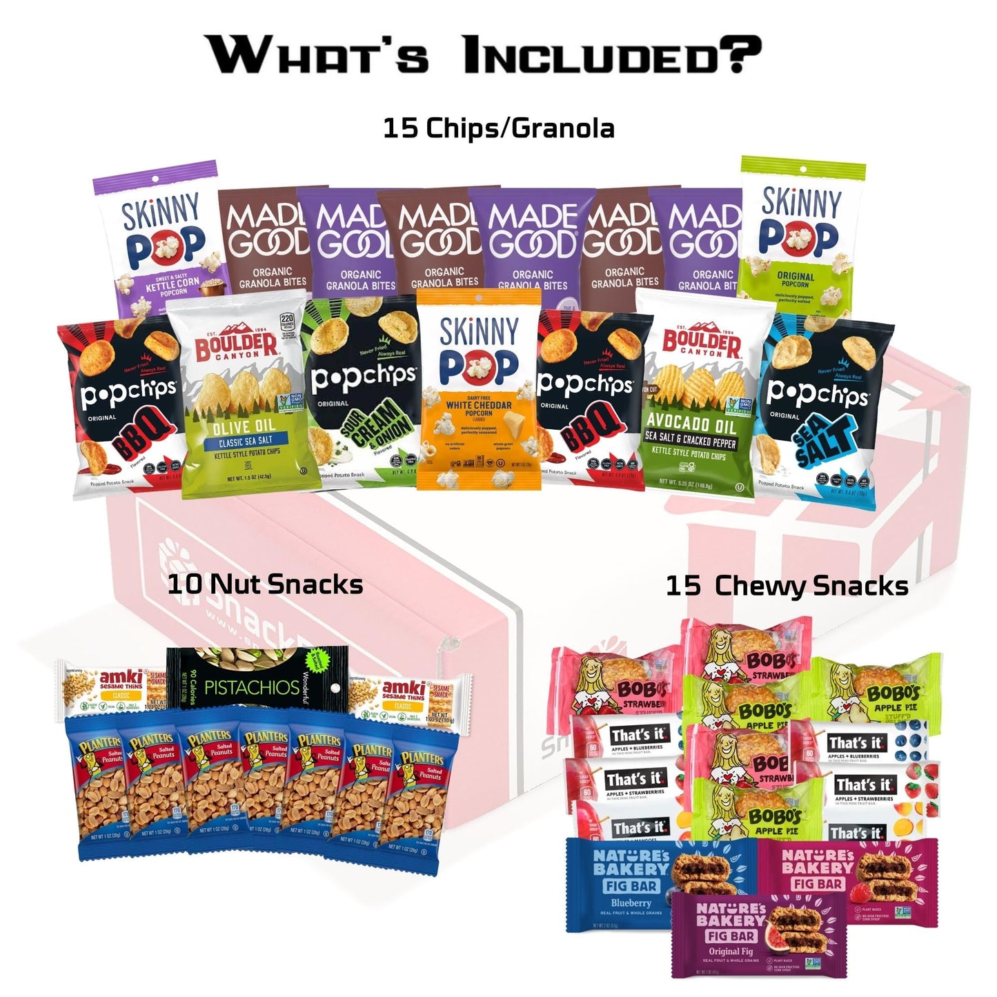 Vegan Snack Box Assortment Care Pacakge Variety Pack (40 Count) | Fathers Day, Holiday, Teachers, Back to School, Date Night, College, Gift Baskets