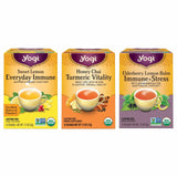 Yogi Tea Immune Support Tea Variety Pack - 16 Bags per Pack (3 Packs) - Immunity Support Sampler Set - Sweet Lemon Everyday Immune, Honey Chai